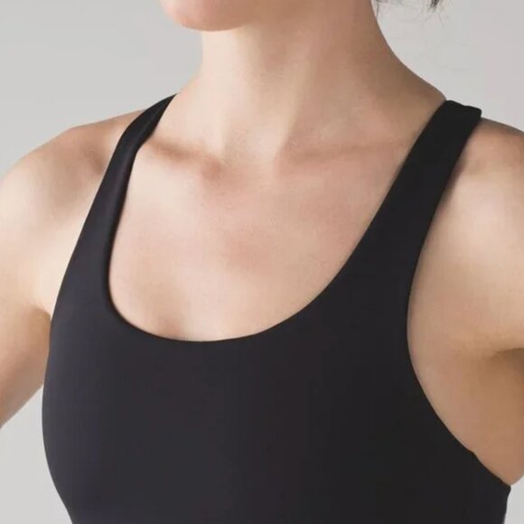 Lululemon Women's Training Invigorate Black Mesh Racerback Sports Bra Size 6 - Picture 10 of 15